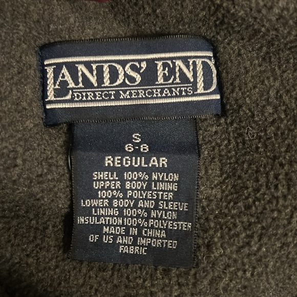 Lands End Jacket Size Small Pink Winter Polartec Hooded Mid Length Pockets - Picture 13 of 13